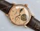 Swiss Grade Patek Philippe Power Reserve Watches Rose Gold Brown leather Strap (5)_th.jpg